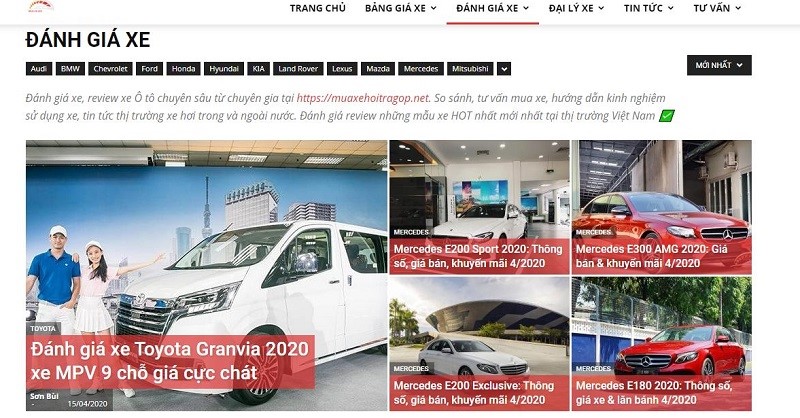 Muaxehoitragop.net: Web đánh giá xe ô tô uy tín hàng đầu Việt Nam