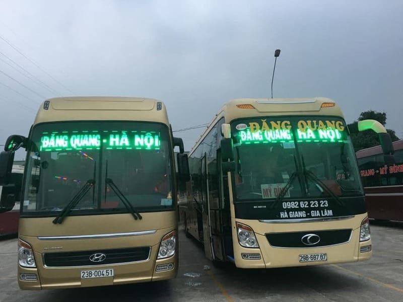 Nhà xe Đăng Quang Hà Giang đi Hà Nội Mỹ Đình Gia Lâm