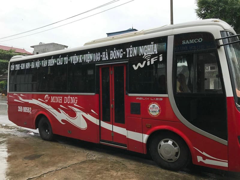Nhà xe Minh Dũng Kim Sơn Cồn Thoi Ninh Bình đi Mỹ Đình Yên Nghĩa