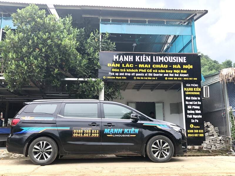 Nhà xe Mạnh Kiên limousine Hà Nội Mai Châu Pù Luông Kim Bôi