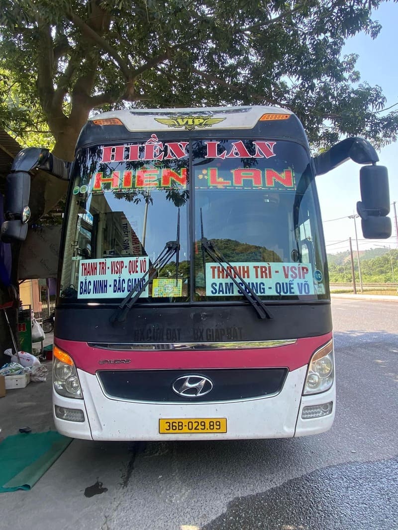 Nhà xe Hiền Lan Thanh Hóa Hà Nội Vĩnh Phúc Bắc Ninh Bắc Giang