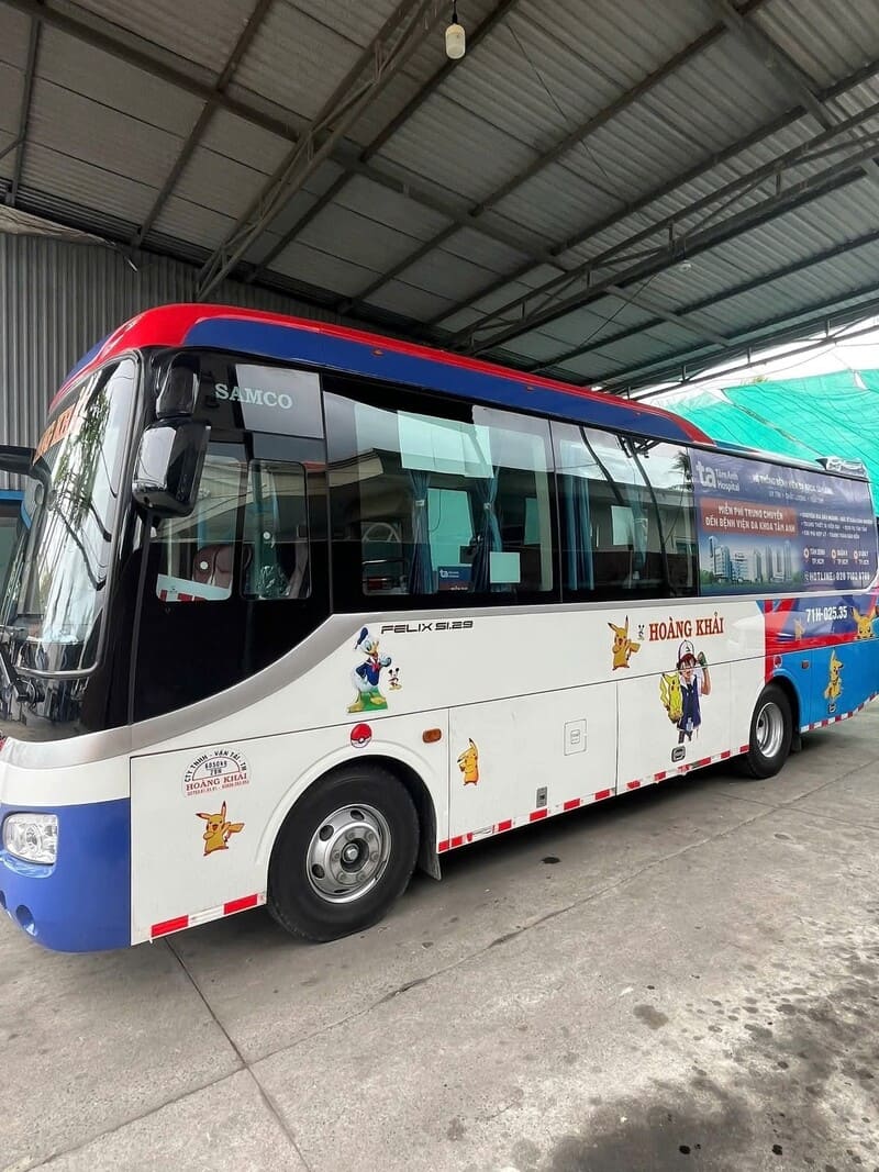 Nhà xe Hoàng Khải Bến Tre Ba Tri Giồng Trôm đi Sài Gòn