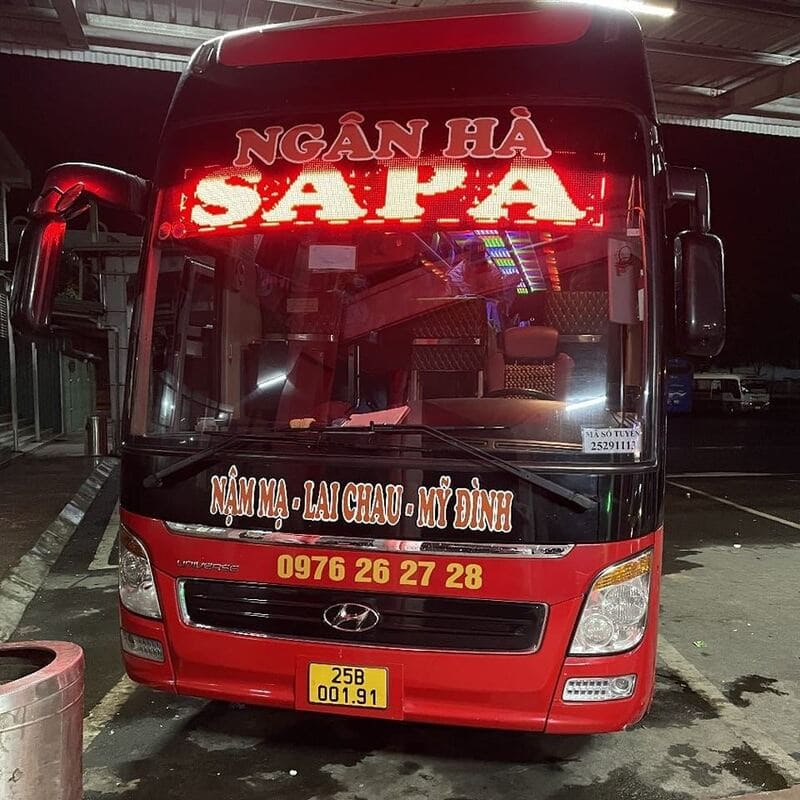 Nhà xe Ngân Hà tuyến Than Uyên Lai Châu đi Mỹ Đình Hà Nội
