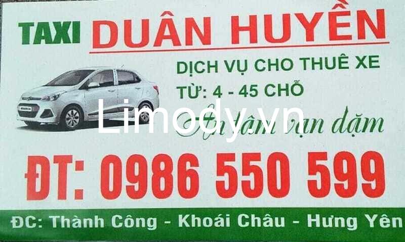 Top 6 Hãng taxi Khoái Châu Hưng Yên có số điện thoại