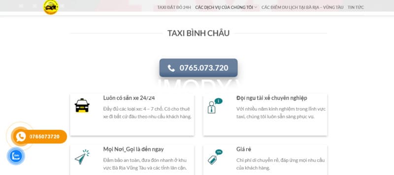 Top 12 Hãng taxi Bình Châu số điện thoại tổng đài 24/24