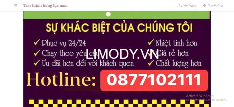 11 Hãng taxi Lục Nam Bắc Giang số điện thoại tổng đài