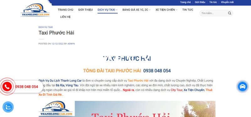 Top 15 Hãng taxi Phước Hải số điện thoại tổng đài 24/24
