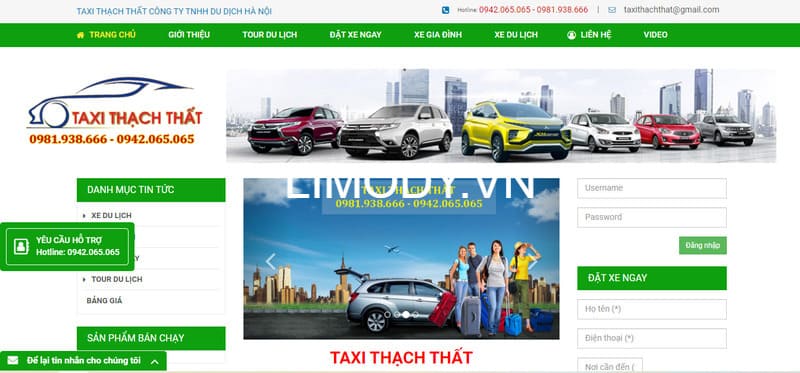 15 Hãng taxi Thạch Thất Hà Nội số điện thoại tổng đài