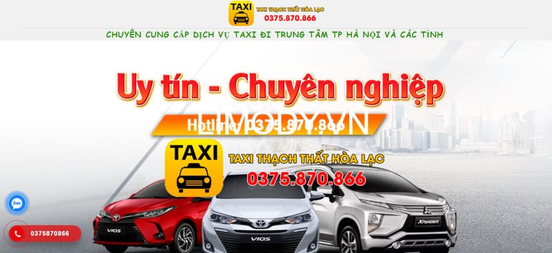 15 Hãng taxi Thạch Thất Hà Nội số điện thoại tổng đài