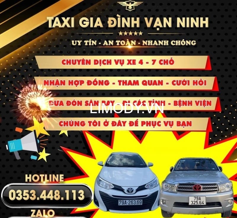 12 Hãng taxi Vạn Giã taxi Vạn Ninh số điện thoại 24/24