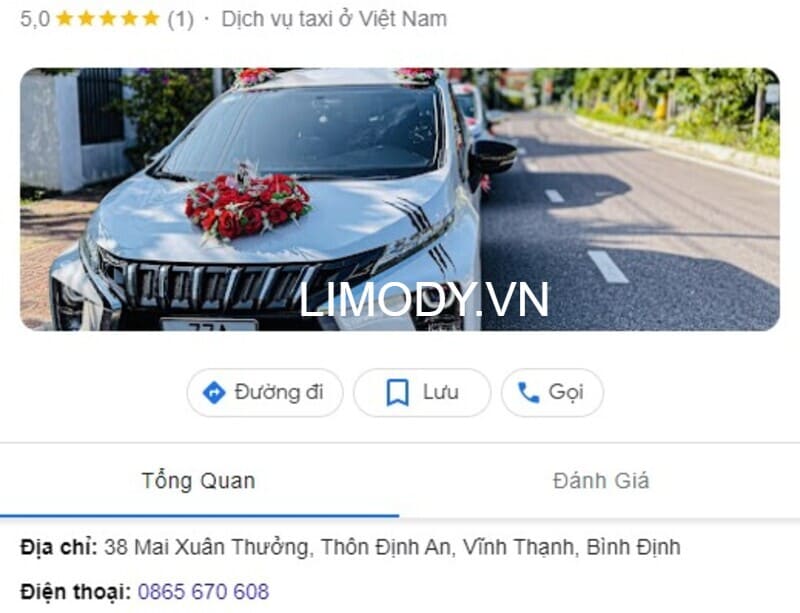 10 Hãng taxi Vĩnh Thạnh Bình Định số điện thoại tổng đài