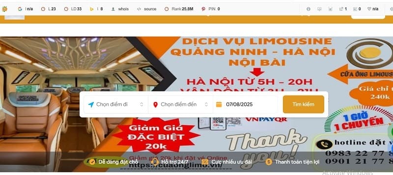 Top 11 Nhà xe khách từ bến xe Nước Ngầm đi Quảng Ninh