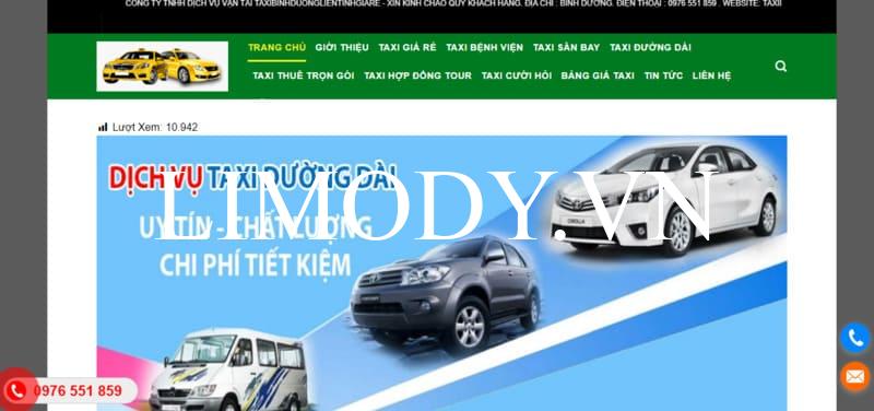 17 Hãng taxi Mỹ Phước Bến Cát số điện thoại tổng đài