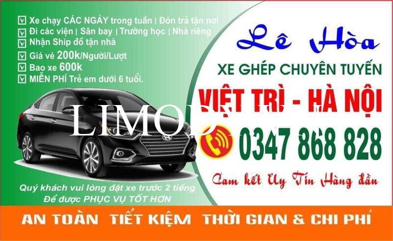 Top 7 Nhà xe khách Việt Trì Giáp Bát đặt vé xe ghép limousine