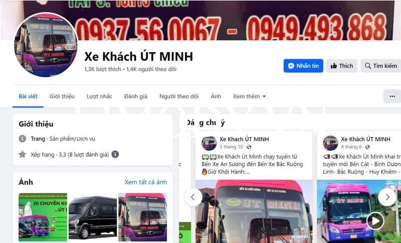 Xe Út Minh: Số điện thoại đặt vé đi Bắc Ruộng Đức Linh Tánh Linh