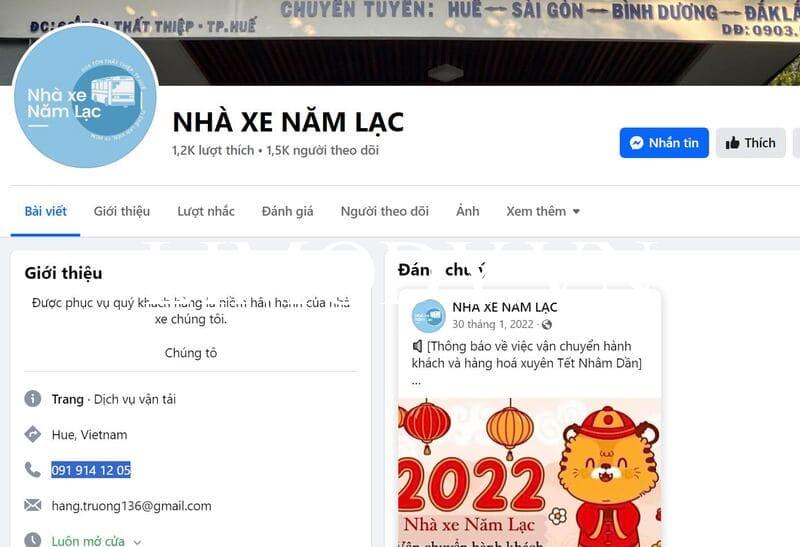 Nhà xe Năm Lạc Huế: Lịch trình giờ giấc, giá vé và số tổng đài