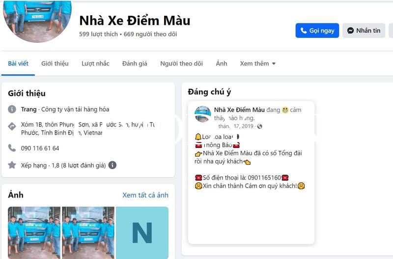Nhà xe Điểm Màu Bình Định: Số điện thoại đặt vé và lộ trình đi