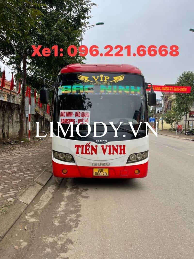 Nhà xe Tiến Vinh: Điện thoại đi Bắc Ninh Tuyên Quang Hòa Bình