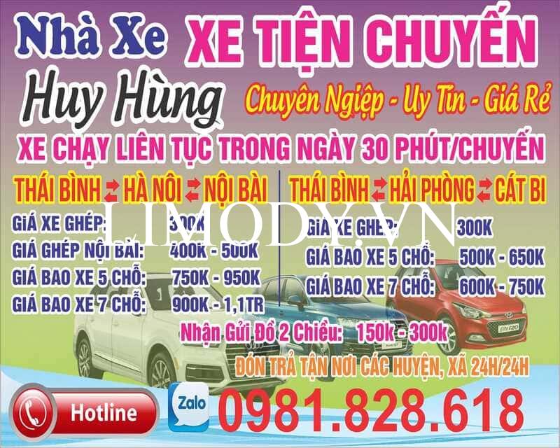 Top 10 Nhà xe ghép Thái Bình - Hà Nội tiện chuyến giá rẻ nhất