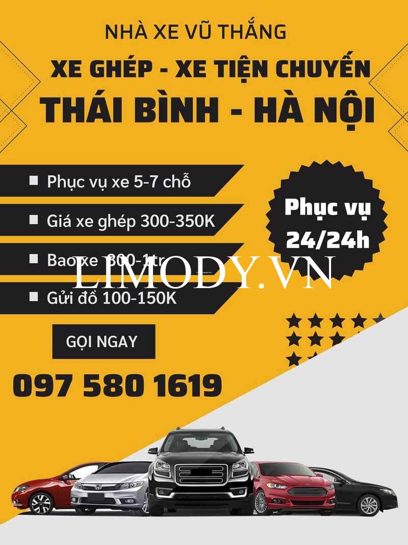 Top 10 Nhà xe ghép Thái Bình - Hà Nội tiện chuyến giá rẻ nhất