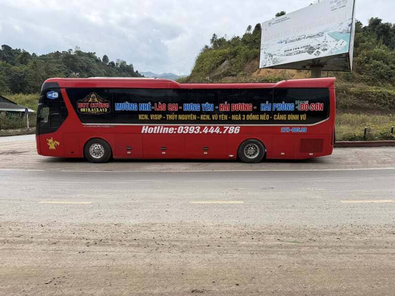 Nhà xe Duy Cường Mường Nhé Hà Nội Bắc Ninh Bắc Giang Hải Phòng