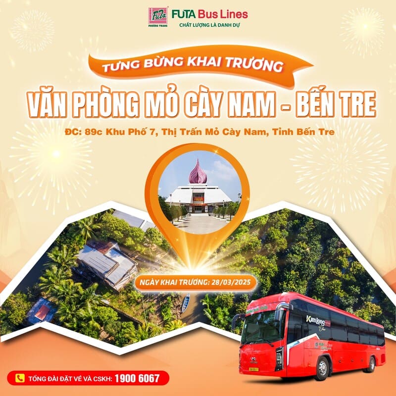 10 Nhà xe bến xe miền Tây đi Mỏ Cày Nam từ Sài Gòn TPHCM