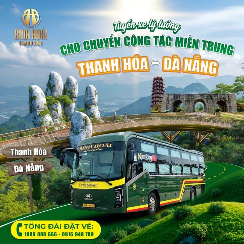 Nhà xe Bình Hoài limousine Thanh Hóa Hà Nội Đà Nẵng Lào