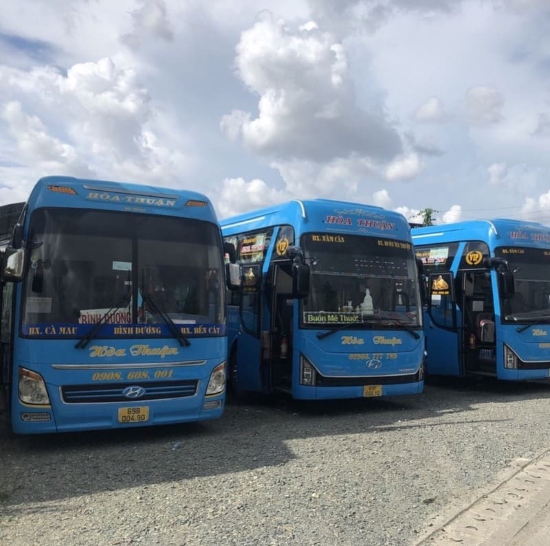 Nhà xe Hòa Thuận Cà Mau Bình Dương Đắk Nông Đồng Nai Mũi Né