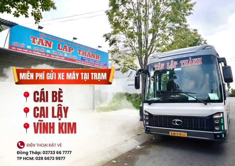 Nhà xe Tân Lập Thành Chợ Gạo Mỹ Tho Tiền Giang TP.HCM