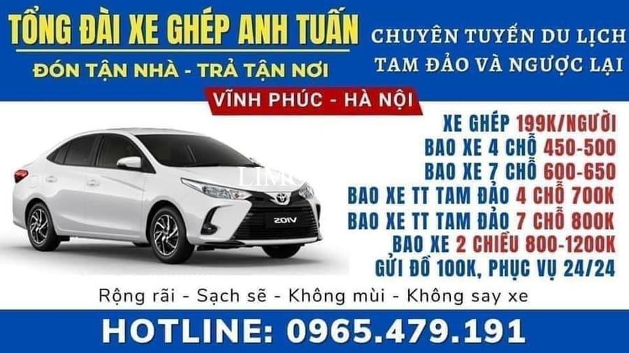 15 Xe ghép Vĩnh Phúc Hà Nội Vĩnh Yên Tam Đảo Lập Thạch Vĩnh Tường