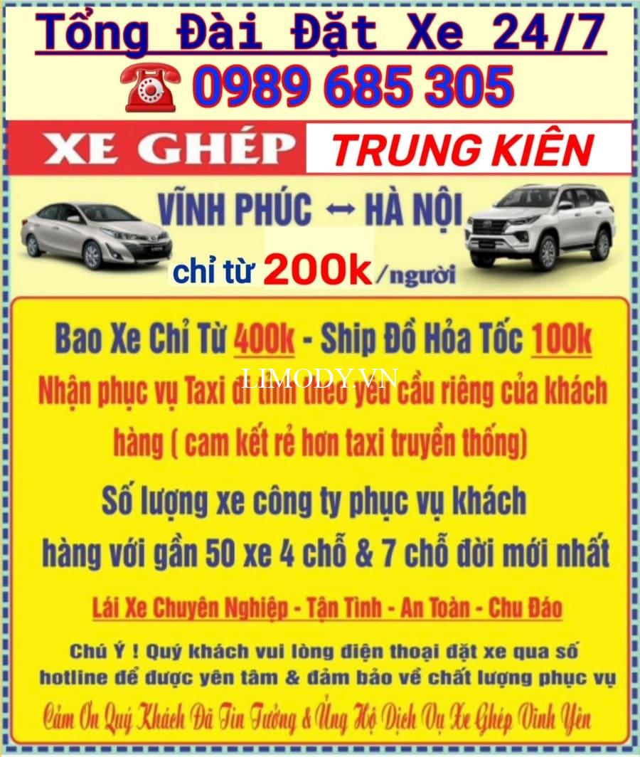 15 Xe ghép Vĩnh Phúc Hà Nội Vĩnh Yên Tam Đảo Lập Thạch Vĩnh Tường