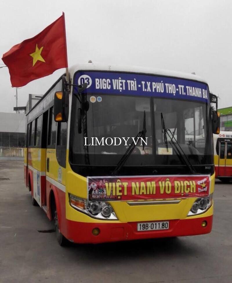 4 Nhà xe buýt Thanh Ba Việt Trì xe đi Thanh Ba Phú Thọ từ Hà Nội