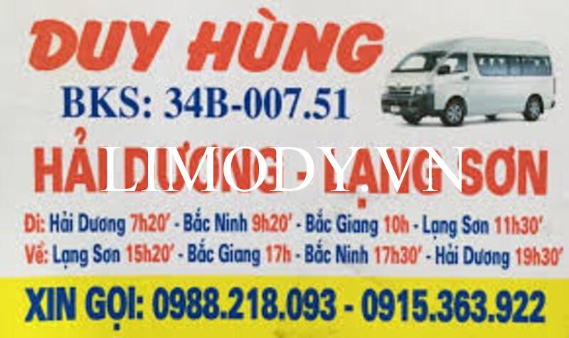 Top 4 Nhà xe Hải Dương Lạng Sơn giá vé 100k số điện thoại