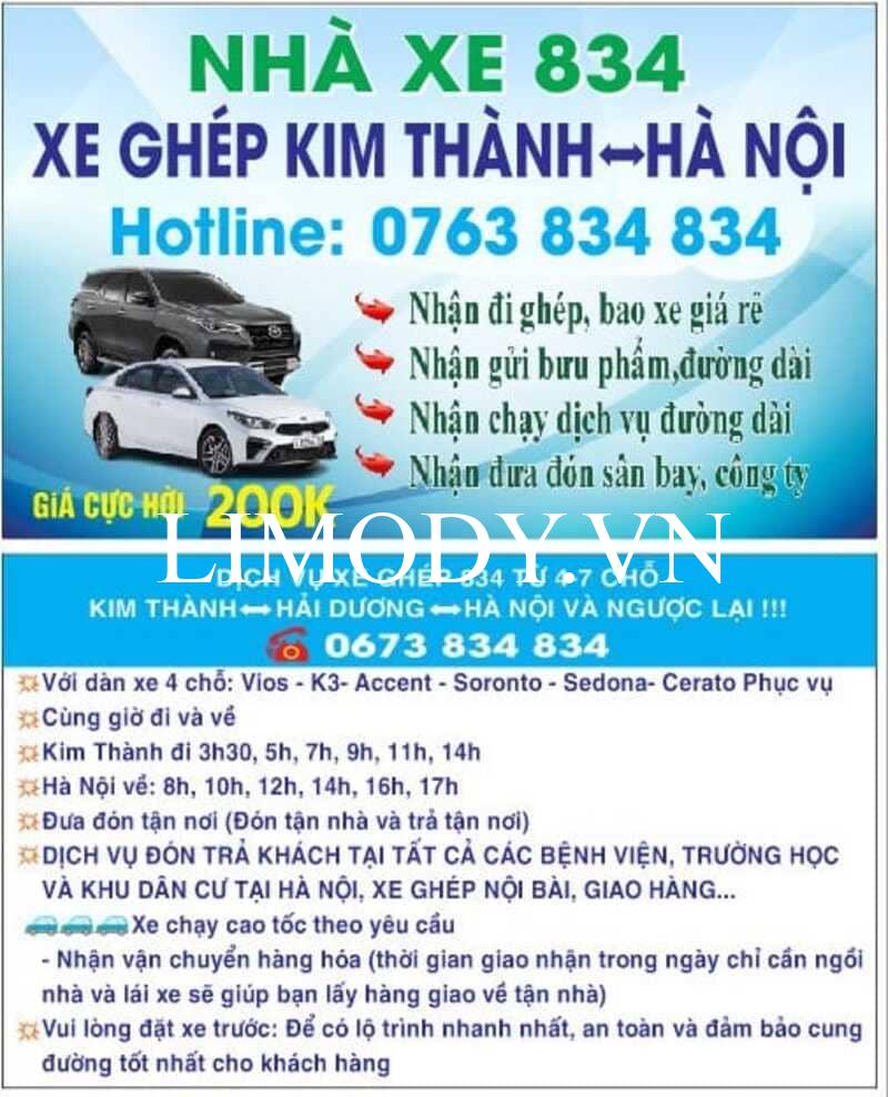 4 Nhà xe khách Hà Nội Kim Thành Hải Dương limousine tốt nhất
