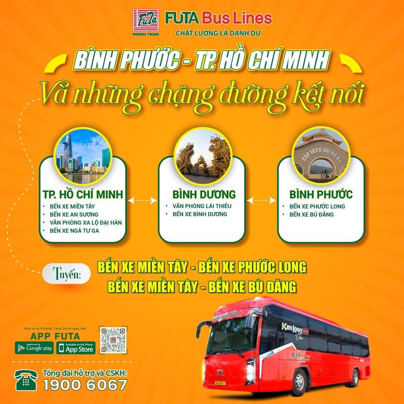 12 Nhà xe từ bến xe Miền Tây đi Bình Phước Đồng Xoài Phước Long
