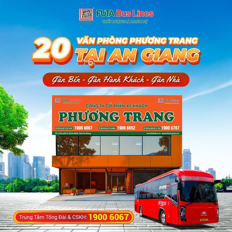 6 Nhà xe Cà Mau An Giang Châu Đốc Long Xuyên chất lượng cao