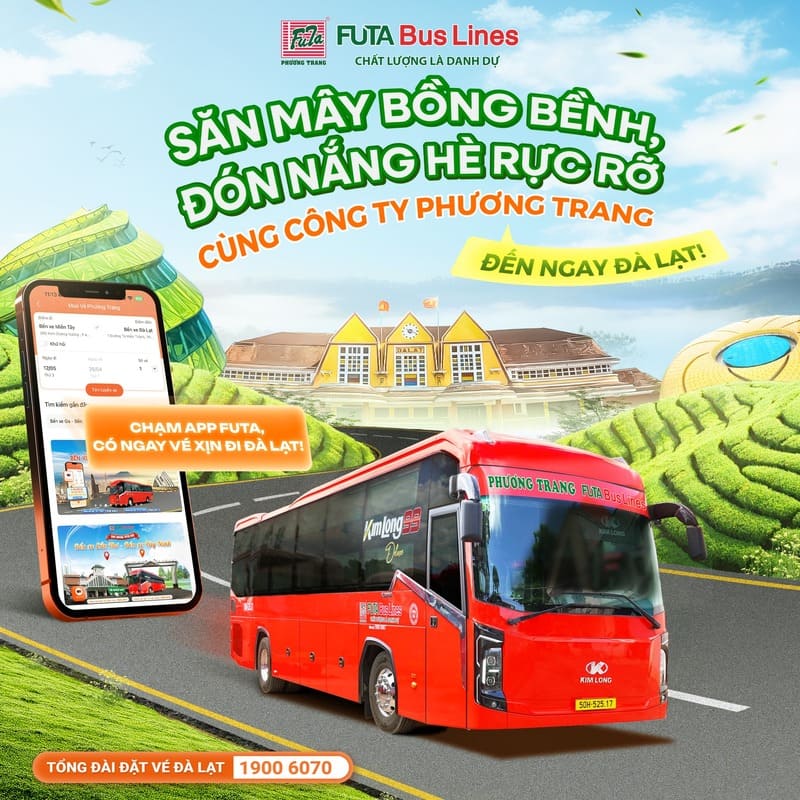 Xe Phương Trang Biên Hòa đi Đà Lạt: giá vé và số điện thoại