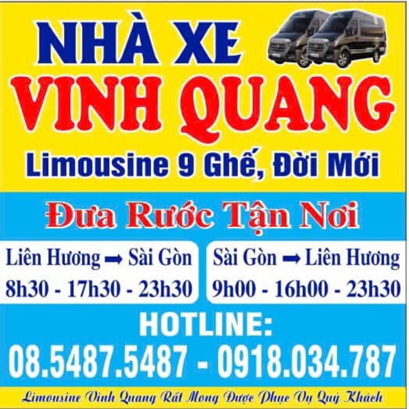 Nhà xe Vĩnh Quang (Liên Hương) Chợ Lầu Phan Rí Cửa TP.HCM