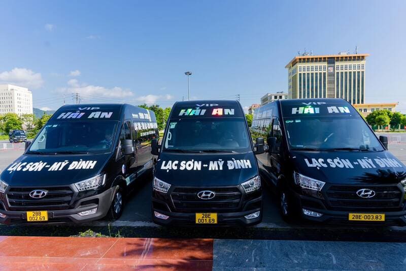Nhà xe khách Hải An Hòa Bình từ Lạc Sơn đi Mỹ Đình Đà Nẵng