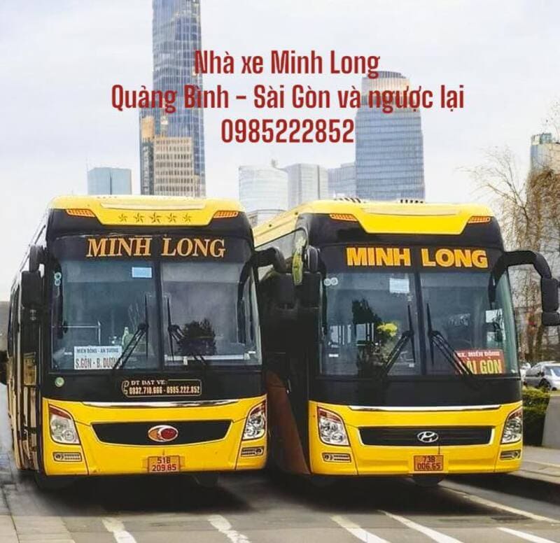 Nhà xe Minh Long Quảng Bình đi Sài Gòn Bình Dương Đà Nẵng