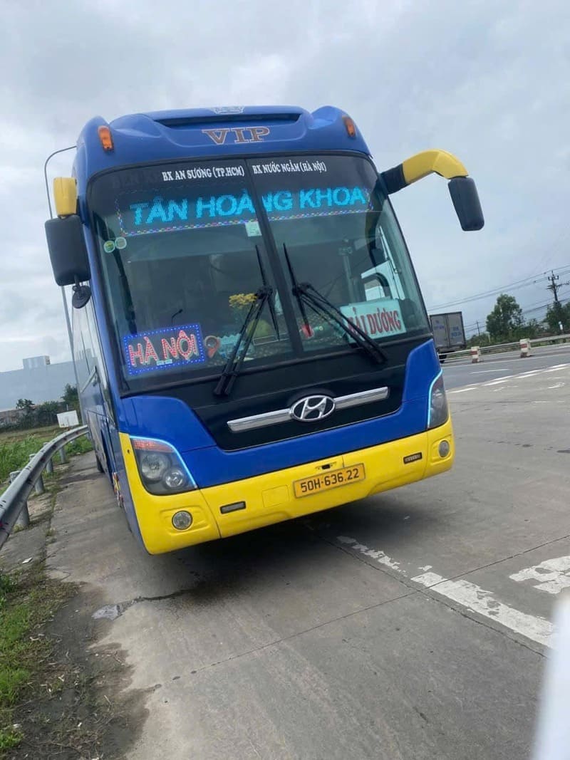 Nhà xe Tân Hoàng Khoa Sài Gòn đi Hà Nội Hải Dương Hải Phòng