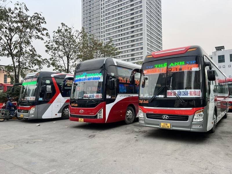 Nhà xe Thế Anh Nghĩa Lộ Trạm Tấu Mù Cang Chải đi Mỹ Đình