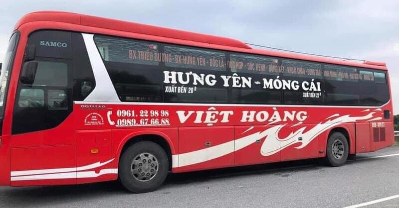 Nhà xe Việt Hoàng chuyên tuyến Hưng Yên Hải Dương Móng Cái