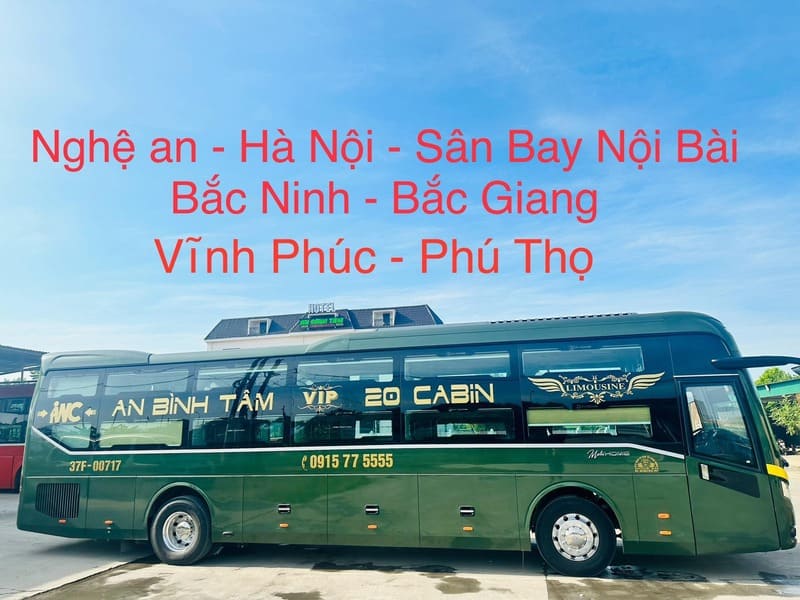 Nhà xe An Bình Tâm Nghệ An Hà Nội sân bay Nội Bài Phú Thọ