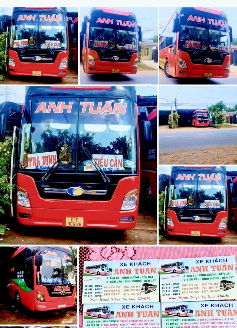 Nhà xe Anh Tuấn Trà Vinh Tiểu Cần Trà Cú đi Bến Cát Bình Dương