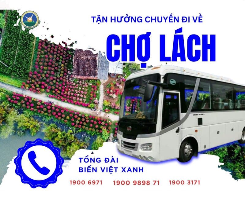 Nhà xe Biển Việt Xanh Chợ Lách Bến Tre đi Sài Gòn TPHCM Quận 5