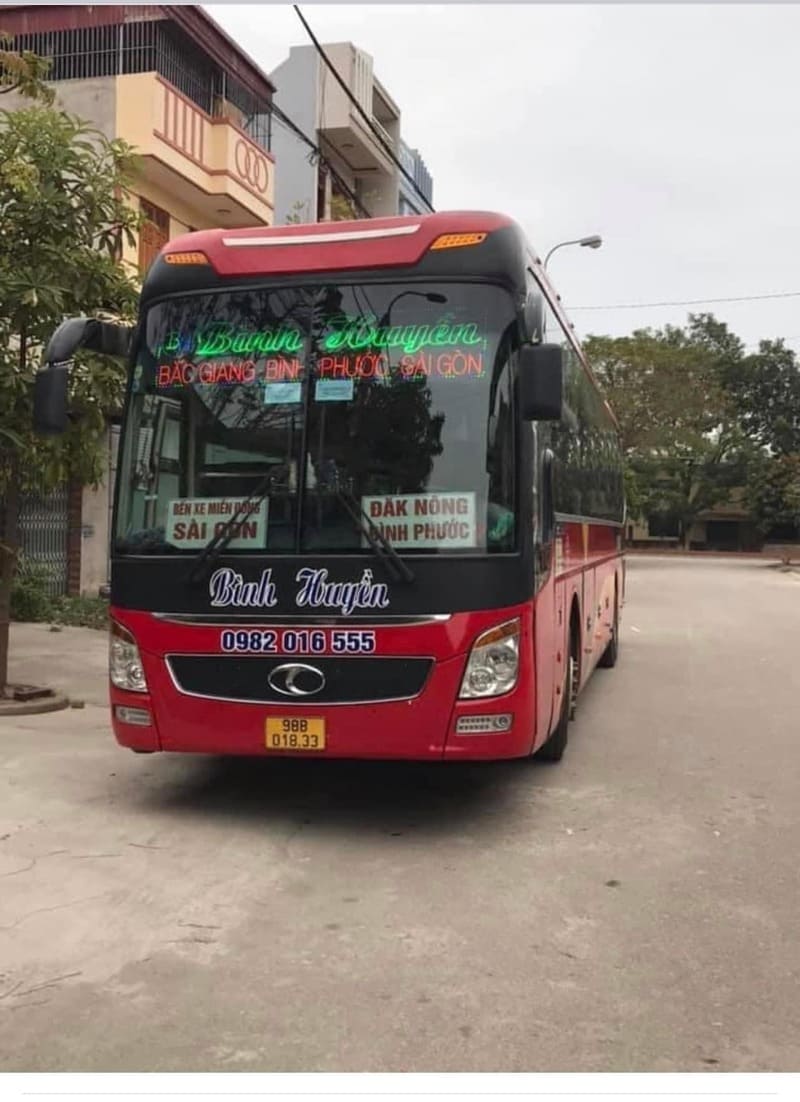 Nhà xe Bình Huyền Bắc Giang Lạng Sơn đi TPHCM Bình Dương
