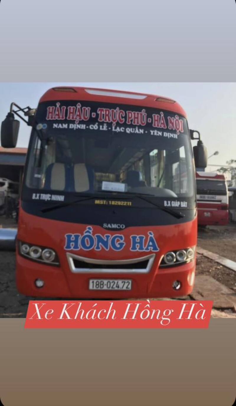 Nhà xe Hồng Hà Nam Định Hà Nội Trực Ninh đi bến xe Giáp Bát