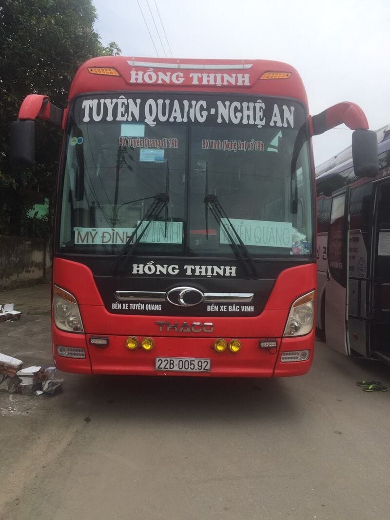 Nhà xe Hồng Thịnh Tuyên Quang Nghệ An Nghĩa Lộ Hà Tĩnh