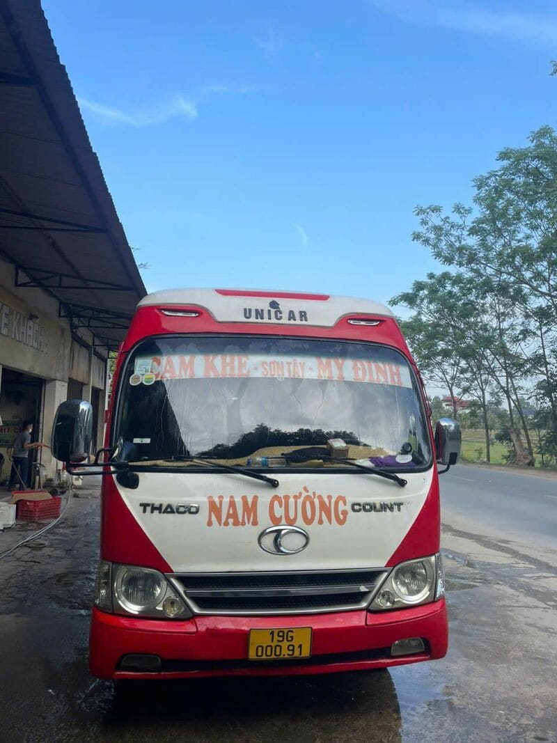 Nhà xe Nam Cường Cẩm Khê đi Sơn Tây bến xe Mỹ Đình
